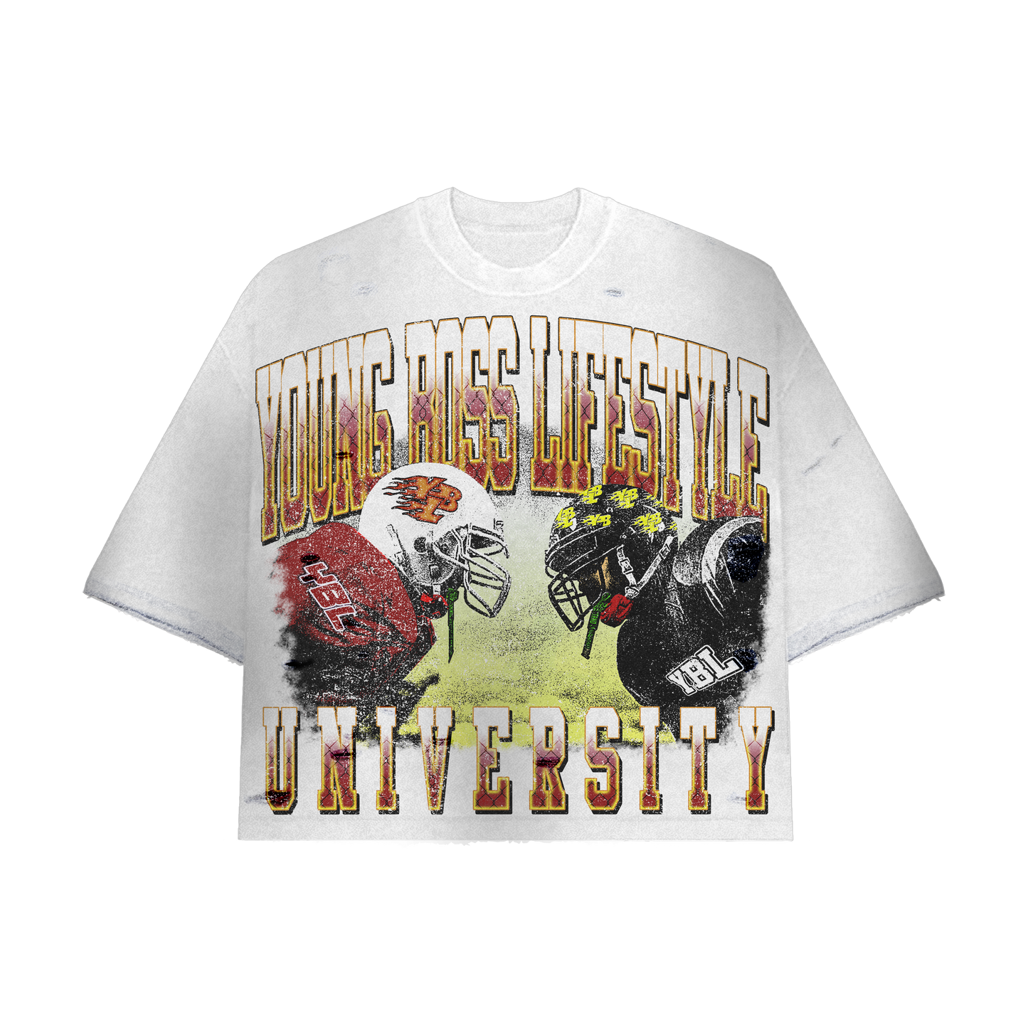 White YBL Sports Tee